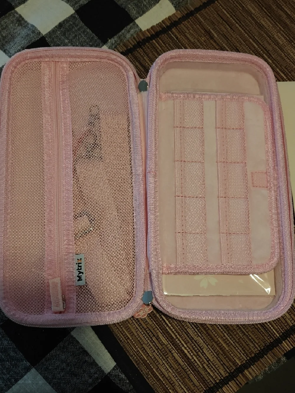 Pink Sakura Floral Zip Travel Case